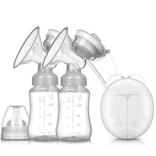 Load image into Gallery viewer, Double Electric Breast Pumps USB Powerful Suction Nipple Pump With Baby Milk Bottle Cold Heat Pad Breast feeding Tools T2236